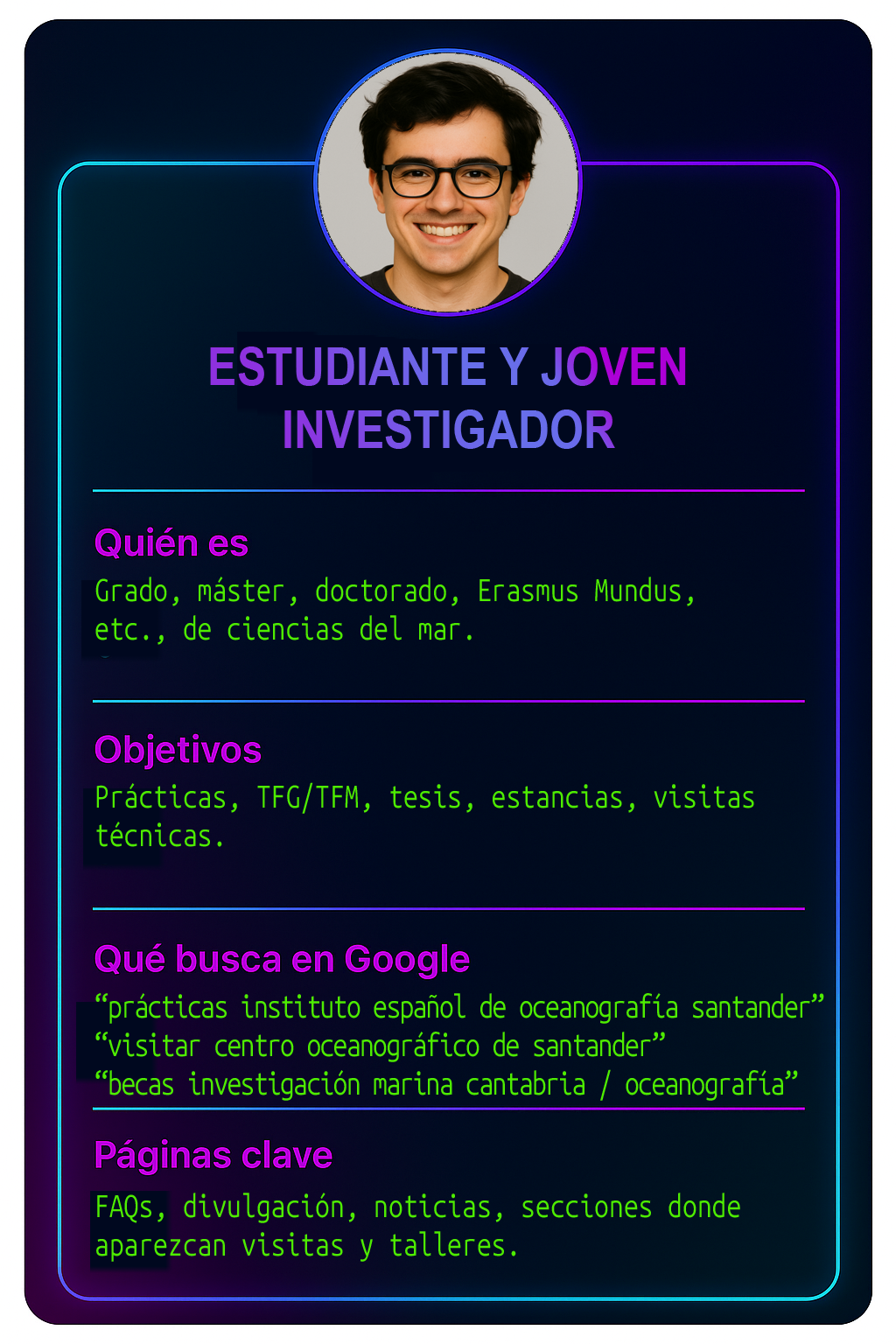 Estudiante y joven investigador/a